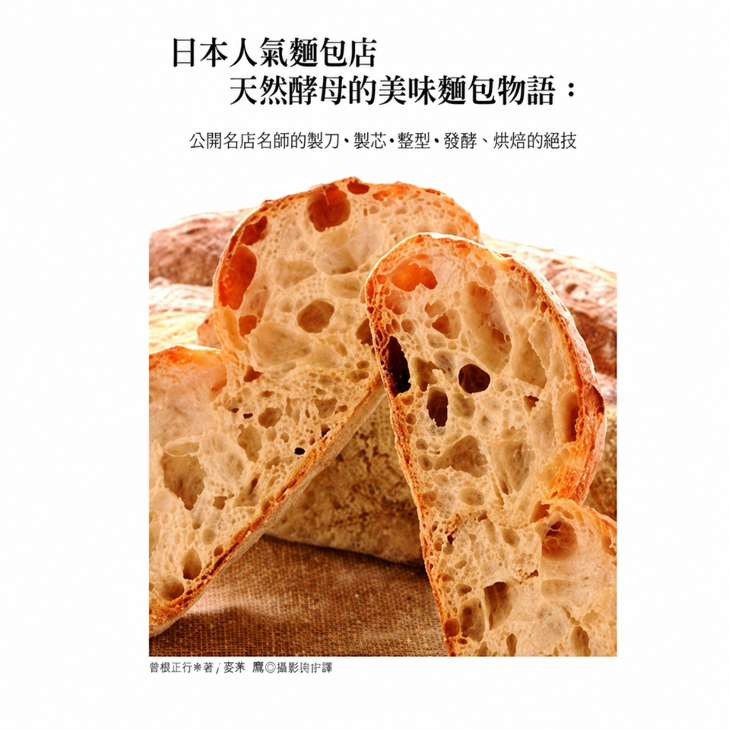 日本人氣麵包店天然酵母的美味麵包物語：公開名店名師的配方、做法、整型、烤焙...等麵包絕技